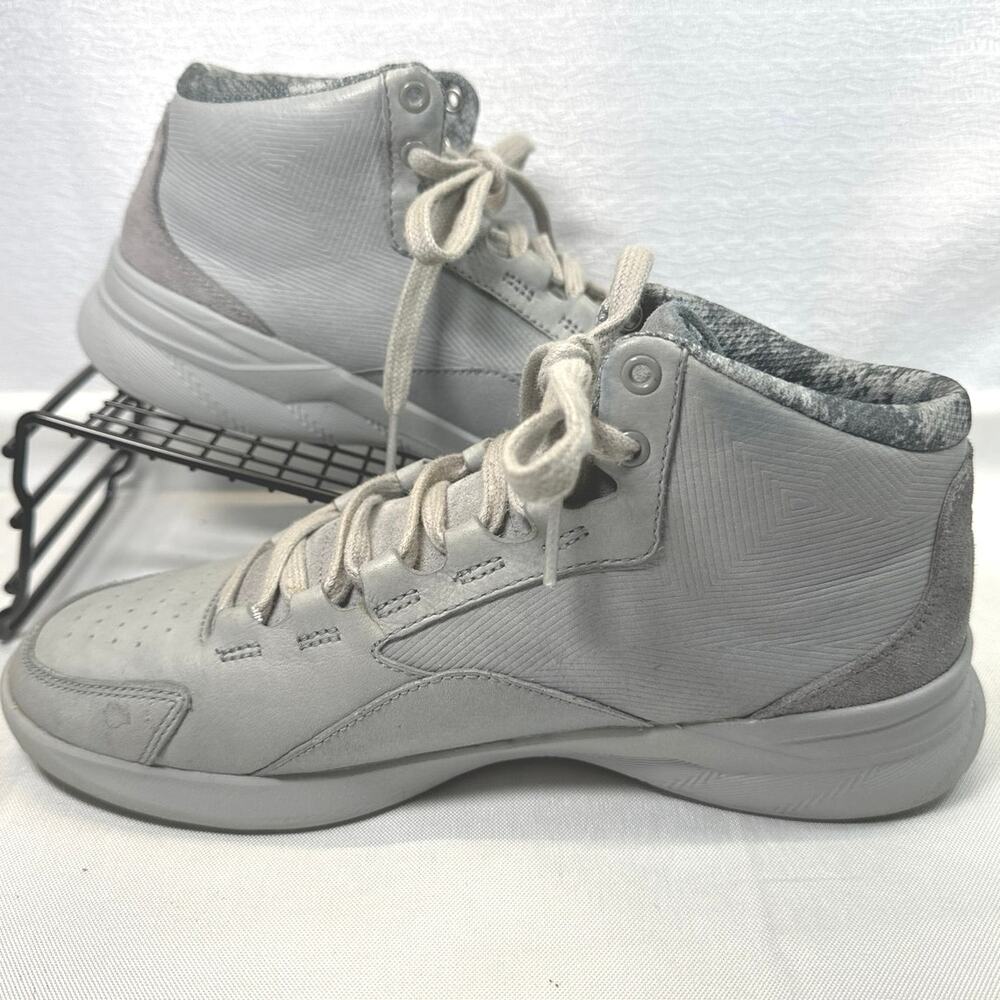 Under Armour Primo Mid Womens 7 Grey Leather Suede Sneakers 1296224-035 - Picture 2 of 6